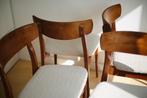 Set van 4 vintage stoelen, Ophalen, Gebruikt, Vintage, Vier
