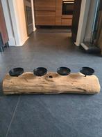 Houten Kandelaar, Ophalen of Verzenden, Zo goed als nieuw, Bruin, Kandelaar