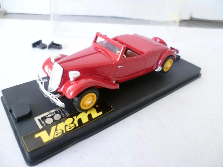 Verem 1001 Citroën Cabriolet kleur rood 1:43 modelauto, Hobby en Vrije tijd, Modelauto's | 1:43, Nieuw, Auto, Overige merken, Ophalen of Verzenden