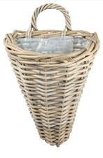 Plantenmand rotan hangmand H40 tuinmand puntmand Nieuw, Tuin en Terras, Minder dan 60 cm, Nieuw, Ophalen of Verzenden, Overige vormen