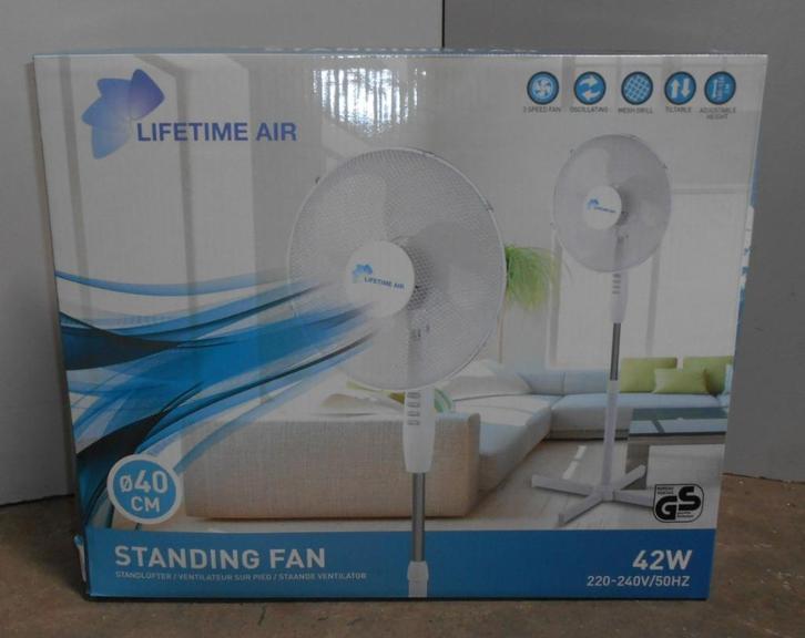 Staande ventilator, Lifetime Air, nieuw in doos, 105-128h cm, Witgoed en Apparatuur, Ventilatoren, Nieuw, Statiefventilator, Ophalen of Verzenden