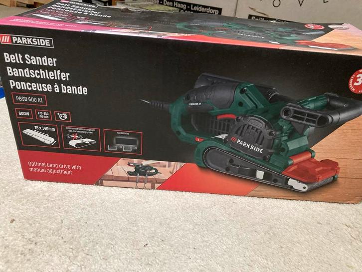 Parkside Bandschuurmachine PBSD 600 A1, Doe-het-zelf en Verbouw, Gereedschap | Schuurmachines, Zo goed als nieuw, Bandschuurmachine
