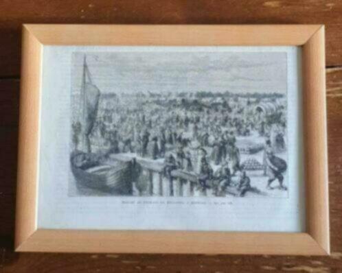 Oude gravure alkmaar kaasmarkt, Antiek en Kunst, Kunst | Etsen en Gravures, Ophalen