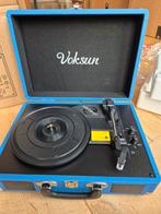 Nieuwe Voksun Platenspeler in Koffer - Blauw, Overige merken, Nieuw, Ophalen of Verzenden, USB-aansluiting