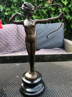 bronzen diana godin v jacht met boog, Ophalen of Verzenden