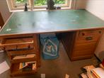 Klassiek eikenhouten bureau, Huis en Inrichting, Bureaus, Ophalen, Gebruikt