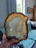 grote agaatschijf mineraal/edelsteen plak 21 cm!, Ophalen of Verzenden, Mineraal