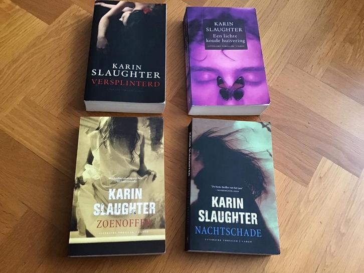 Karin Slaughter - Versplinterd + nog 3 boeken, Boeken, Thrillers, Zo goed als nieuw, Ophalen of Verzenden