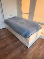 IKEA Släkt Uitschuifbed + 2 nieuwe Matrassen, Huis en Inrichting, Ophalen, 90 cm, Eenpersoons, Wit