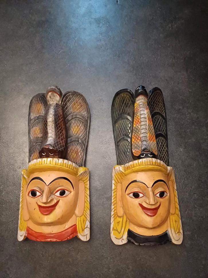 Houten Wanddecoratie Cobra, Antiek en Kunst, Kunst | Beelden en Houtsnijwerken, Ophalen of Verzenden