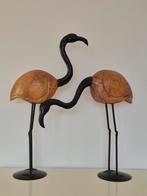 2 Prachtige ijzeren / houten vogels.  75 / 70/ 12., Huis en Inrichting, Woonaccessoires | Kransen, Ophalen of Verzenden, Zo goed als nieuw