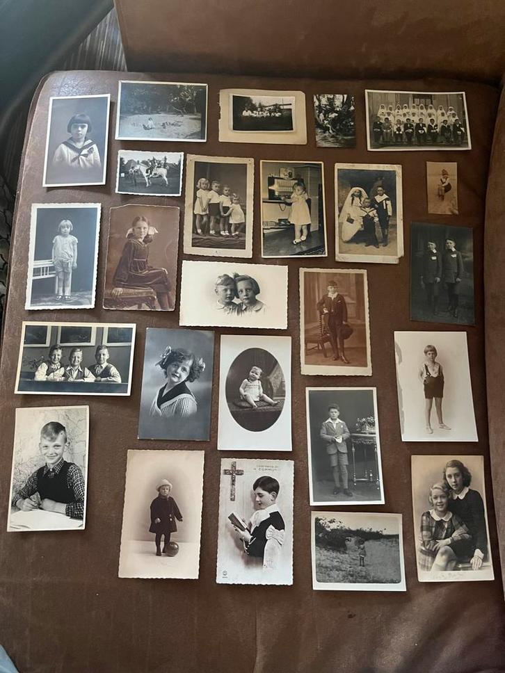 Vintage Kinderfoto's en Ansichtkaarten - Collectie van 25, Antiek en Kunst, Kunst | Tekeningen en Foto's, Ophalen of Verzenden