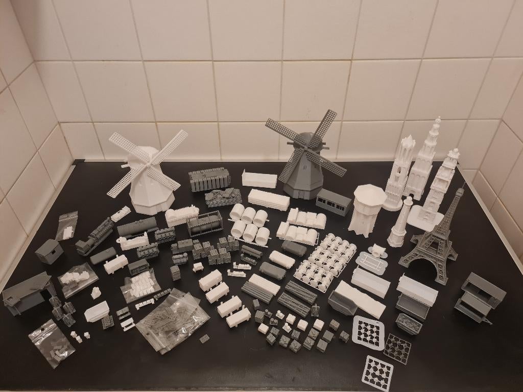 Hele grote partij trein h0/1:87 onderdelen Zie omschrijving., Hobby en Vrije tijd, Overige merken, Wisselstroom, Overige typen