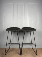 2 gestoffeerde HAY About A Stool AAS39 design barkrukken, Met voetsteun, 60 tot 90 cm, Ophalen of Verzenden, Metaal