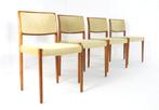 Set 4 Niels O Möller stoelen 80 vintage Deens teak, Huis en Inrichting, Stoelen, Hout, Gebruikt, -, Ophalen of Verzenden