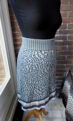 Bandolera beige groen wollige stof rok Maat 44, Verzenden, Beige, Maat 42/44 (L), Knielengte