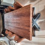 Grote eettafel teakhout 8 cm dik zonder stoelen., Huis en Inrichting, Teakhout, 200 cm of meer, Ophalen of Verzenden, Zo goed als nieuw