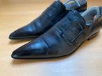 Zwarte instappers loafers J B Rautureau Paris 42,5 43 puntig, Kleding | Heren, Schoenen, Verzenden, Zo goed als nieuw, Zwart, Loafers