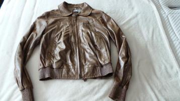 René Lazard bronskleurige leren jasje maat 40 nieuw beschikbaar voor biedingen