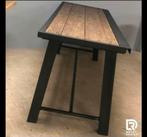 Vintage houten schotten met metalen frame | tafelbladen, Ophalen of Verzenden