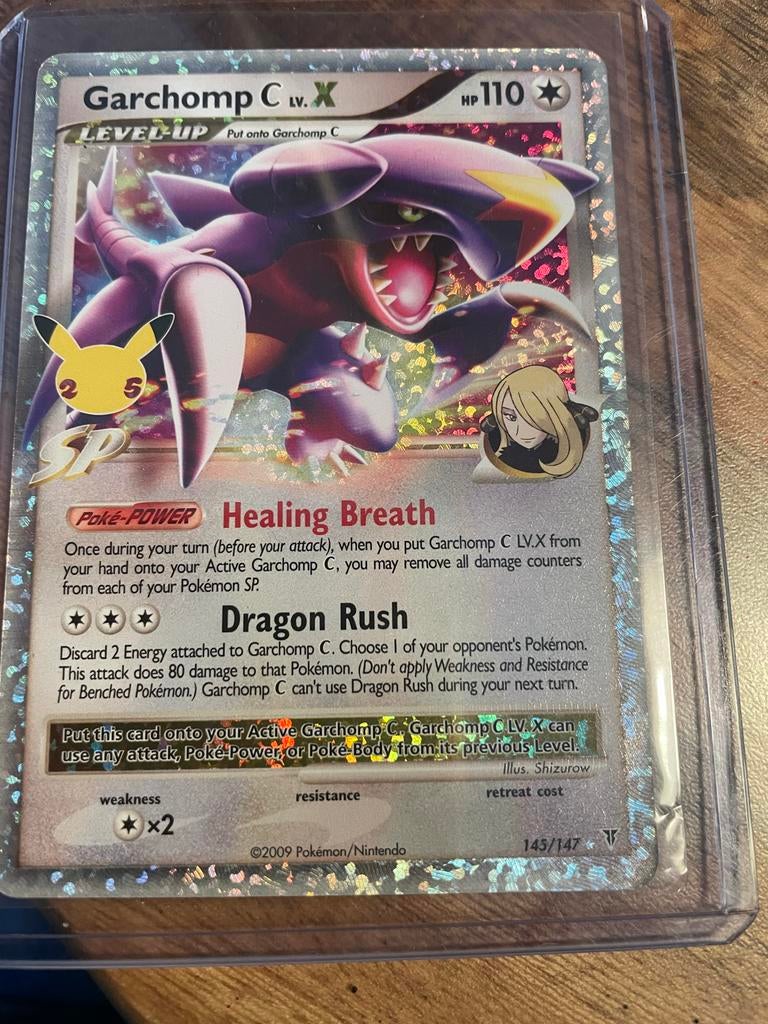 Garchomp C LV.X - Zeldzame Pokémonkaart!, Ophalen, Gebruikt, Losse kaart, Foil