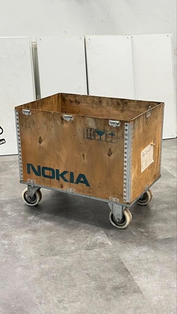 Industriele transportkar opbergbak op wielen magazijnkar, Doe-het-zelf en Verbouw, Transportwagens, Gebruikt, Overige typen, Minder dan 60 liter
