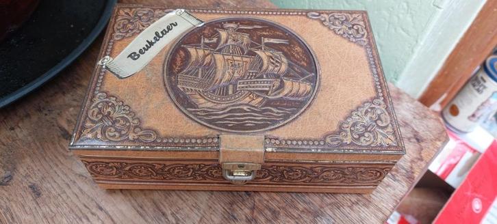 Erg oude zeldzame blikken doos Beukelaer, Verzamelen, Blikken, Zo goed als nieuw, Koek(jes), Overige merken, Ophalen of Verzenden