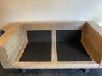 bank tweezits NAPPA Nep Leer, Huis en Inrichting, Banken | Bankstellen, Ophalen, Gebruikt, 150 tot 200 cm, Tweepersoons