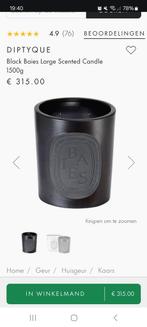 Niche Diptyque Baies kaars 1.5 kilo, Ophalen of Verzenden, Zo goed als nieuw, Overige materialen, Minder dan 25 cm
