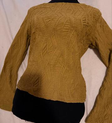Okergele Trui met Flared Mouwen - Maat L. NA-KD. beschikbaar voor biedingen