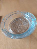 Asbak van glas met bloemen motief, Ophalen of Verzenden