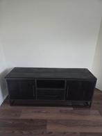 Zwart Mangohout Tv-Meubel te koop!, Ophalen, 100 tot 150 cm, Zo goed als nieuw, Metaal