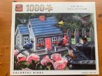 King Puzzel 1000 stukjes - Kleurrijke Vogels, Ophalen of Verzenden, 500 t/m 1500 stukjes, Zo goed als nieuw, Legpuzzel