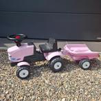 Stoere meisjes looptractor looptrekker met aanhanger roze, Kinderen en Baby's, Ophalen, Gebruikt, Loopvoertuig