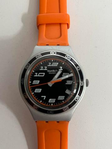 Swatch Irony Horloge - Oranje Band beschikbaar voor biedingen