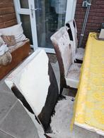 Mooie stoelen koeienhuid en kouienhuid bankje, Huis en Inrichting, Stoelen, Ophalen of Verzenden, Gebruikt, Eén