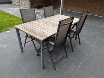 Nette Central Park tuintafel Gabrio eucalyptus/aluminium beschikbaar voor biedingen
