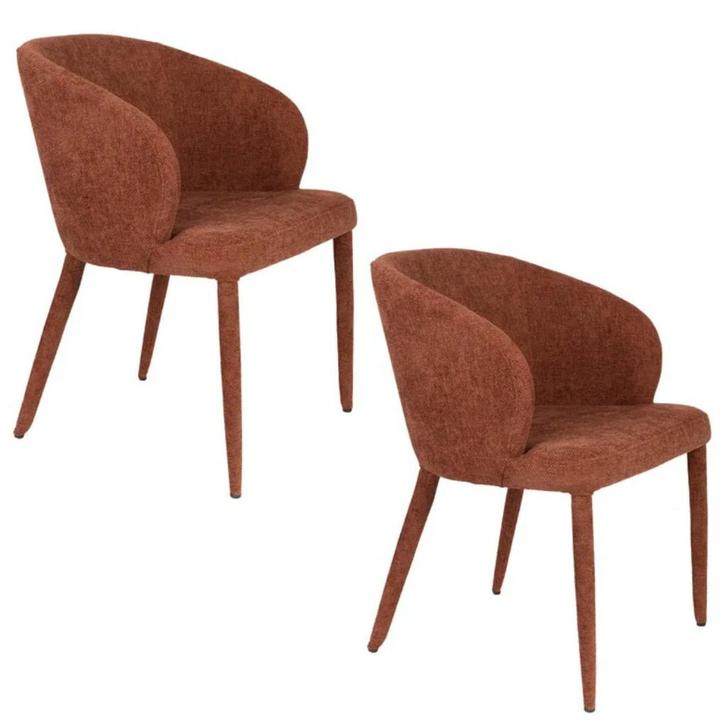 Housecraft Tamsin Eetkamerstoel Oranje Set 2 | Van €350, nu, Huis en Inrichting, Stoelen, Nieuw, Twee, Overige kleuren, Ophalen of Verzenden