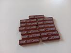 NIEUW: Reddish Brown Tile 1 x 4 with White 'MOUNT CLUTCHMORE, Lego, Nieuw, Ophalen of Verzenden, X
