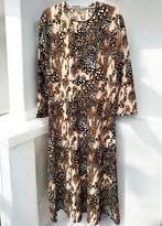 Ay tu dames print lange midi jurk L 42 44 leopard, Bruin, Maat 42/44 (L), Ophalen of Verzenden, Zo goed als nieuw