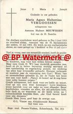 Vergoossen Maria 1915 Pey 1964x Meuwissen - 21571-, Bidprentje, Ophalen of Verzenden