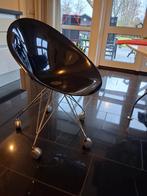 Kartell Eros Design Stoel - Zwart 4stuks, Ophalen, Gebruikt, Zwart, Design