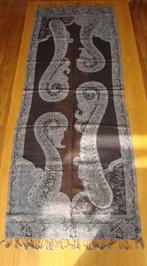 Bruin/grijs/gele dessin/print sjaal/pashmina Claudia Sträter, Kleding | Dames, Mutsen, Sjaals en Handschoenen, Zo goed als nieuw