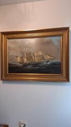 Olieverf Zeilschip Marine - Gerestaureerd, Antiek en Kunst, Kunst | Schilderijen | Klassiek, Ophalen of Verzenden