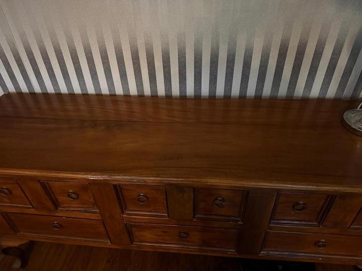 Vintage Klassiek Dressoir - Echt Hout, Robuust, Huis en Inrichting, Kasten | Dressoirs, Gebruikt, 150 tot 200 cm, 50 tot 75 cm