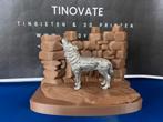 Tinnen Wolf met 3D Diorama, Antiek en Kunst, Ophalen of Verzenden