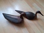 2 Antieke houten lokeenden., Antiek en Kunst, Ophalen of Verzenden