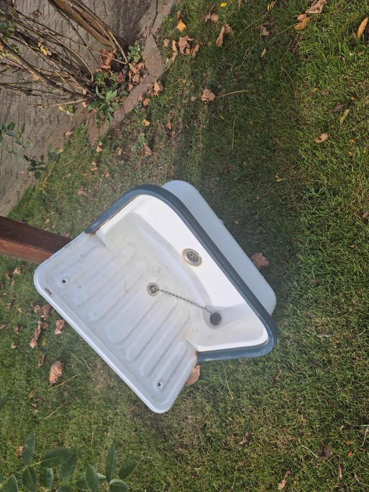 Emaille wasbak - Vintage look, Huis en Inrichting, Badkamer | Badkamermeubels, Gebruikt, Wasbak of Wastafel, Minder dan 100 cm