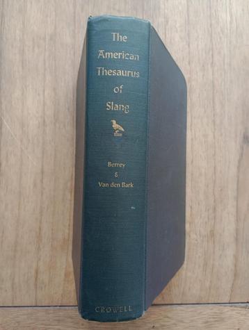 The American Thesaurus of Slang by Berrey and Van Den Bark beschikbaar voor biedingen