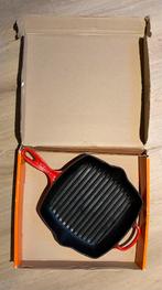 Le Creuset Skillet grillpan 26 x 26 cm, Ophalen of Verzenden, Zo goed als nieuw, Koekenpan of Braadpan, Gietijzer